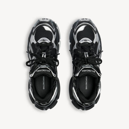 Men's Balenciaga Runner Black Silver Shoes