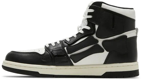 Men's Amiri Skel High Top Sneakers In Black White