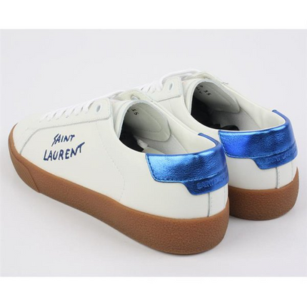 Men's Saint Laurent Court Classic SL06 White Pearl Blue Sneakers
