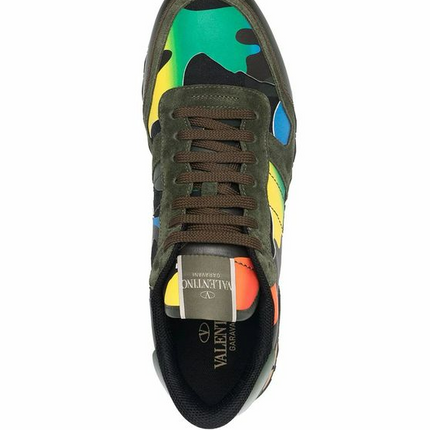 Men's Valentino Camo Rock Runners Multicolor Sneakers