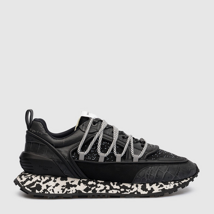 Men's Balmain Black Beaded Racer Combo Sneakers