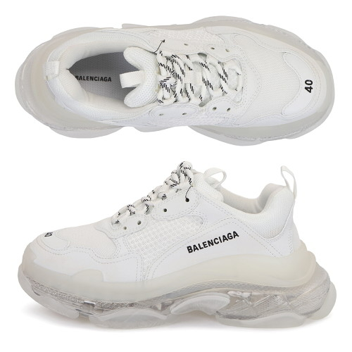 Men's Balenciaga Triple S Clear Sole Smoke White Sneakers