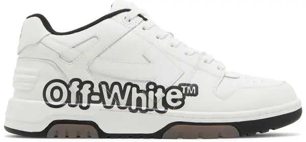 Men's Off-White Out Of Office Sneakers In Logo Print - White Black