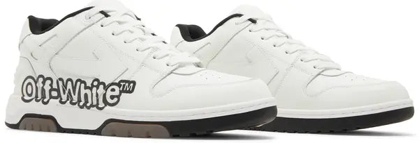 Men's Off-White Out Of Office Sneakers In Logo Print - White Black