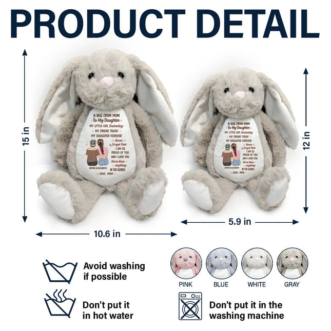 A Hug From Mom - Personalized Soft Toy Bunny
