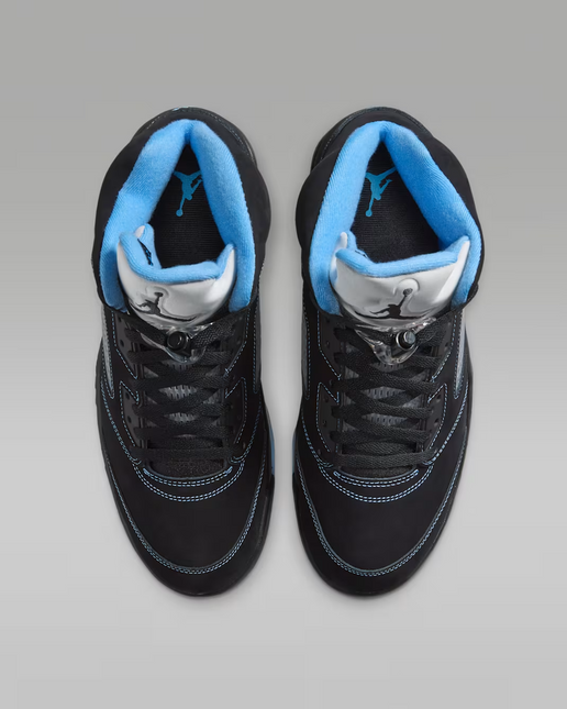 Men's Nike Air Jordan 5 Black University Blue Shoes