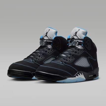 Men's Nike Air Jordan 5 Black University Blue Shoes