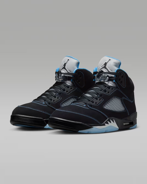 Men's Nike Air Jordan 5 Black University Blue Shoes