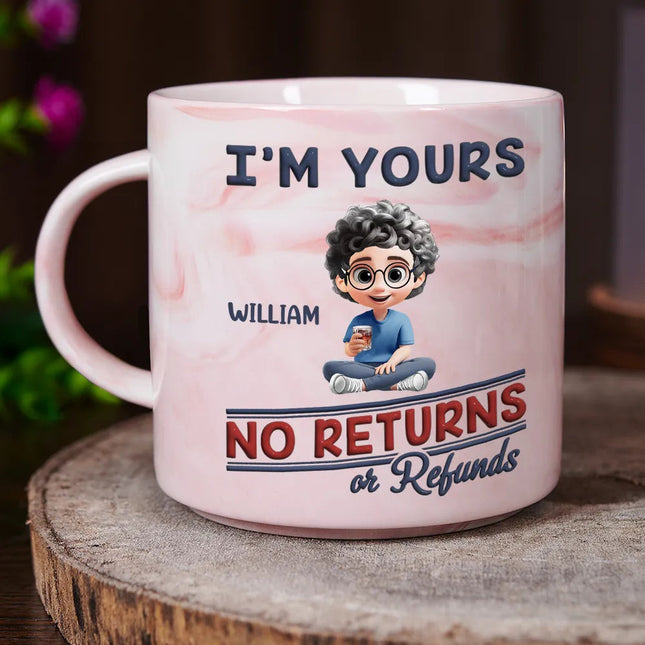 We're Yours No Returns Or Refunds Parents Grandparents - Personalized Marble Mug