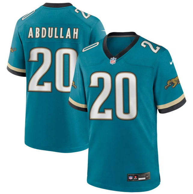 Ameer Abdullah Jacksonville Jaguars 2026 Throwback Game Jersey - Teal Prowler