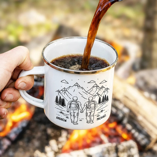 Adventure Partners For Life - Personalized Enamel Mug