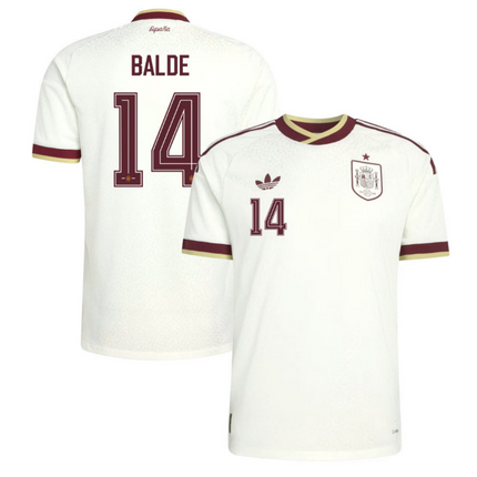 Alejandro Balde Spain National Team 2026 Away Jersey - White