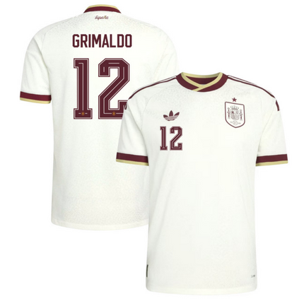Alex Grimaldo Spain National Team 2026 Away Jersey - White