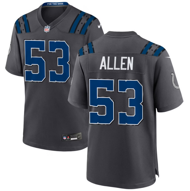 CJ Allen Indianapolis Colts 2026 Rivalries Collection Game Jersey - Anthracite