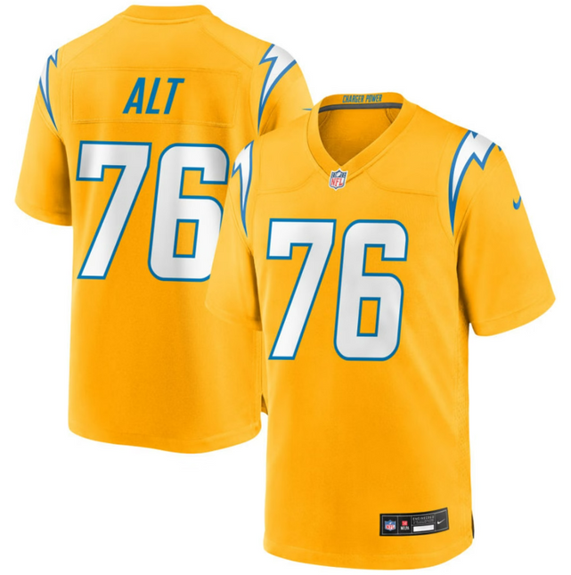 Joe Alt Los Angeles Chargers 2026 Alternate Charger Power Game Jersey - Gold