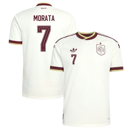 Alvaro Morata Spain National Team 2026 Away Jersey - White