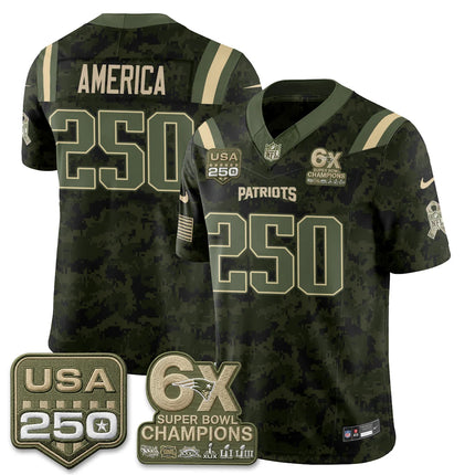 America New England Patriots 2026 Salute to Service Edition Vapor Jersey - Camo