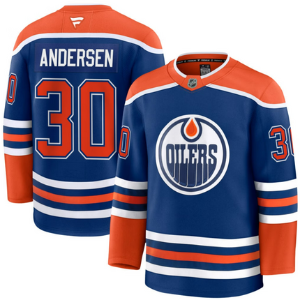 Frederik Andersen Edmonton Oilers 2026 Home Premium Jersey - Royal