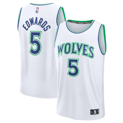 Anthony Edwards Minnesota Timberwolves 2026 Fast Break Association Edition Jersey - White