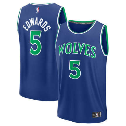 Anthony Edwards Minnesota Timberwolves 2026 Fast Break Icon EditionJersey - Blue