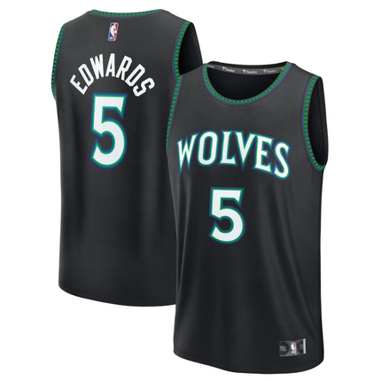 Anthony Edwards Minnesota Timberwolves 2026 Fast Break Statement Edition Jersey - Black