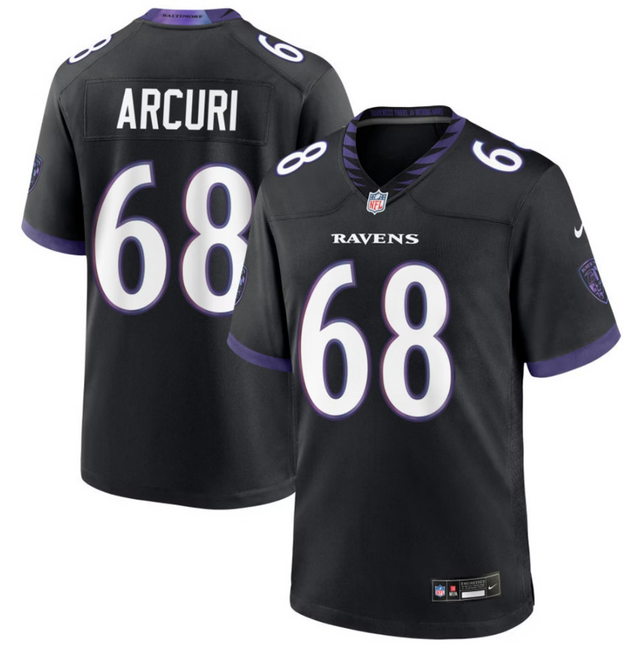 AJ Arcuri Baltimore Ravens 2026 Alternate Game Jersey - Black