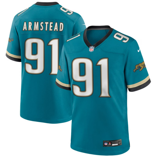Arik Armstead Jacksonville Jaguars 2026 Throwback Game Jersey - Teal Prowler