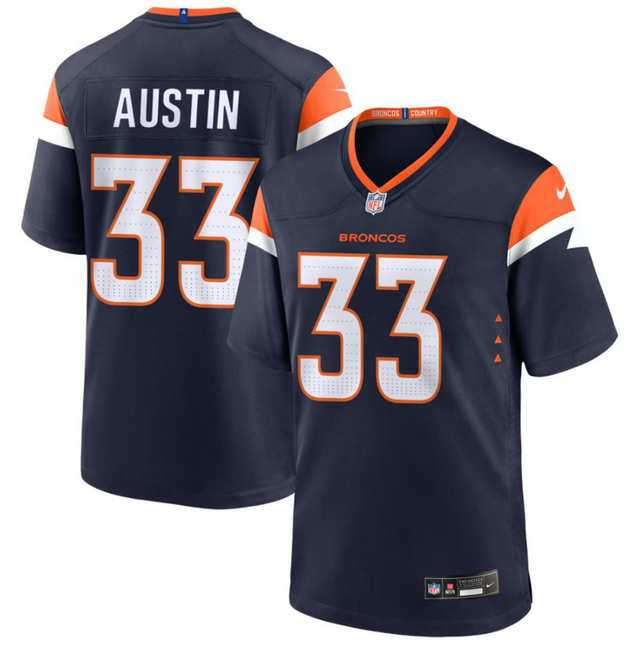 Brent Austin Denver Broncos 2026 Alternate Mile High Collection Game Jersey - Navy