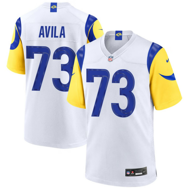 Steve Avila Los Angeles Rams 2026 Game Jersey - White
