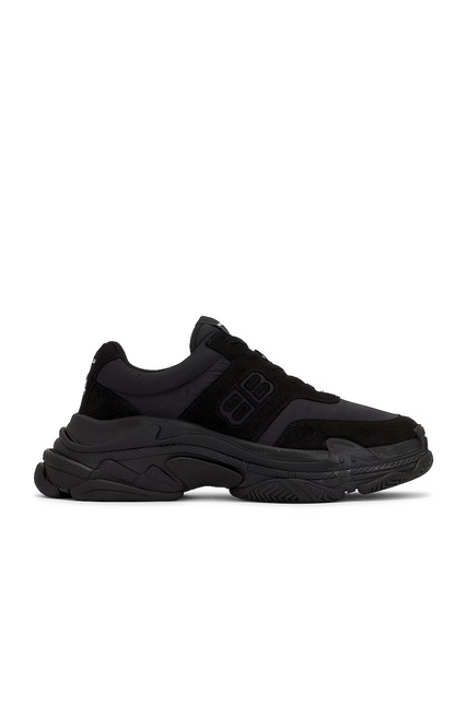 Men's Balenciaga Triple S Nylon  Black Sneakers