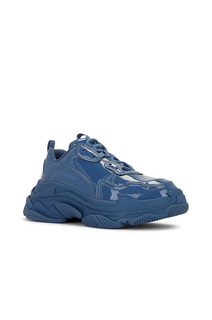 Men's Balenciaga Triple S Patent Blue Sneakers