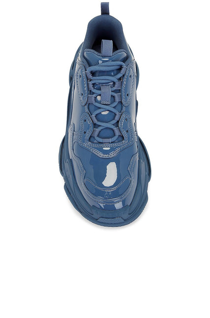 Men's Balenciaga Triple S Patent Blue Sneakers