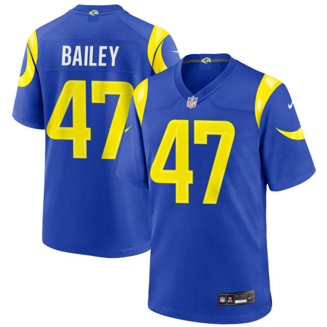 Wesley Bailey Los Angeles Rams 2026 Game Jersey - Royal