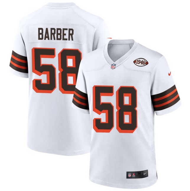 Austin Barber Cleveland Browns 1946 Collection Alternate Jersey - White