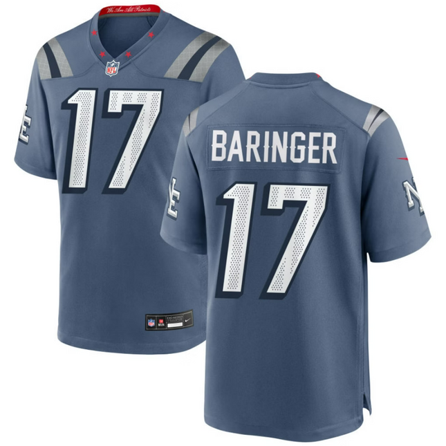 Bryce Baringer New England Patriots 2026 Rivalries Collection Game Jersey - Blue