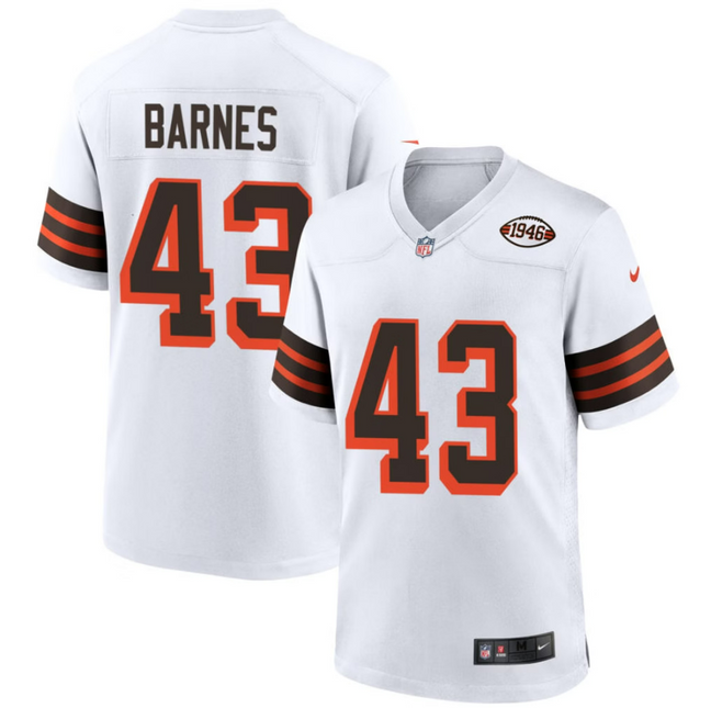Krys Barnes Cleveland Browns 1946 Collection Alternate Jersey - White