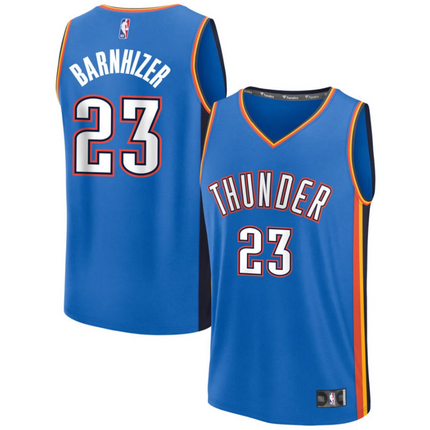 Brooks Barnhizer Oklahoma City Thunder 2026 Fast Break Icon Edition Jersey - Blue