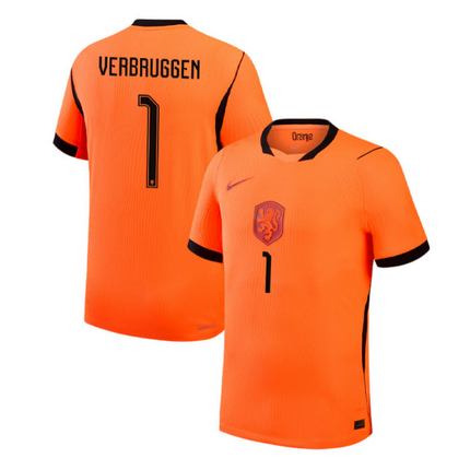 Bart Verbruggen Netherlands National Team 2026 Home Stadium Jersey - Orange
