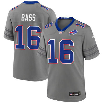 Tyler Bass Buffalo Bills 2026 City Game Jersey - Gray Nickel