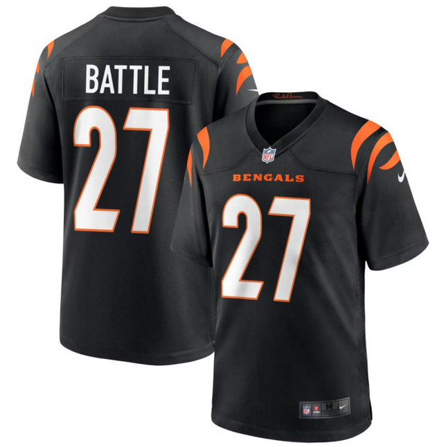 Jordan Battle Cincinnati Bengals 2026 Game Jersey - Black