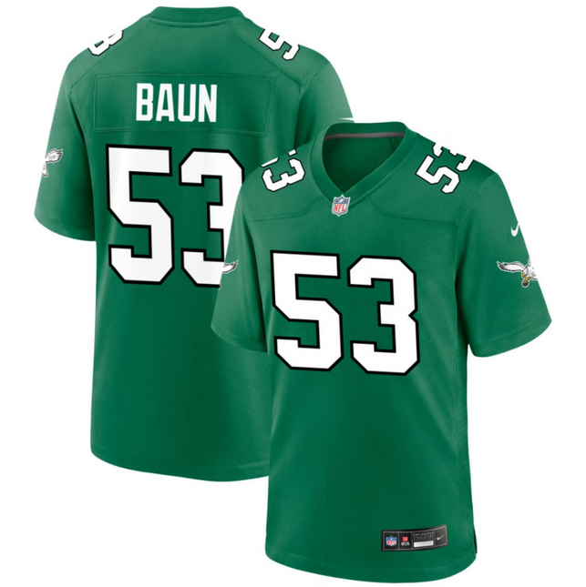 Zack Baun Philadelphia Eagles 2026 Alternate Game Jersey - Kelly Green