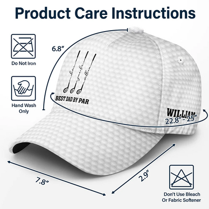 Best Dad Grandpa By Par Golf Clubs - Personalized Classic Cap