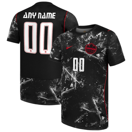 Custom Name Canada National Team 2026 Away Jersey - Black