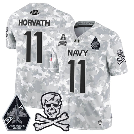 Blake Horvath Navy Midshipmen 2026 Salute to Service Vapor Limited Jersey - Arctic Camo