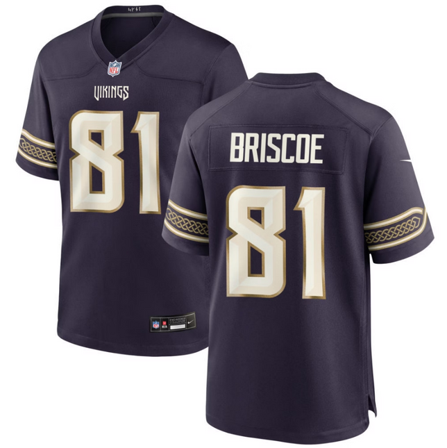 Michael Briscoe Minnesota Vikings 2026 Rivalries Collection Game Jersey - Purple