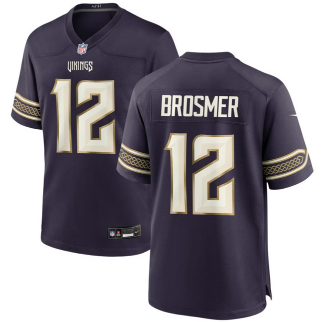 Max Brosmer Minnesota Vikings 2026 Rivalries Collection Game Jersey - Purple