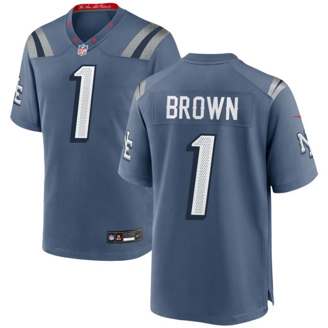 A.J. Brown New England Patriots 2026 Rivalries Collection Game Jersey - Blue