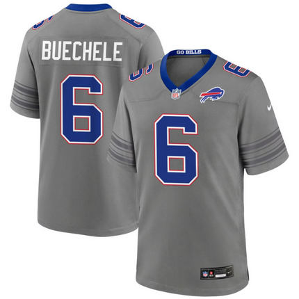Shane Buechele Buffalo Bills 2026 City Game Jersey - Gray Nickel