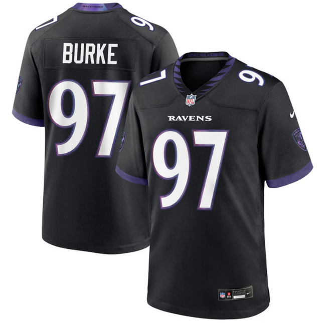 Ethan Burke Baltimore Ravens 2026 Alternate Game Jersey - Black