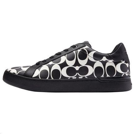 Men's Coach Clip Low-Top Skateboard Black Sneakers